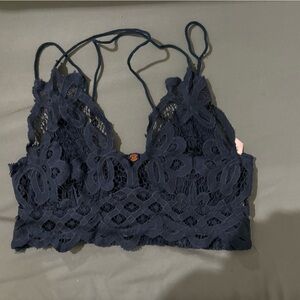 Navy free people bralette size small